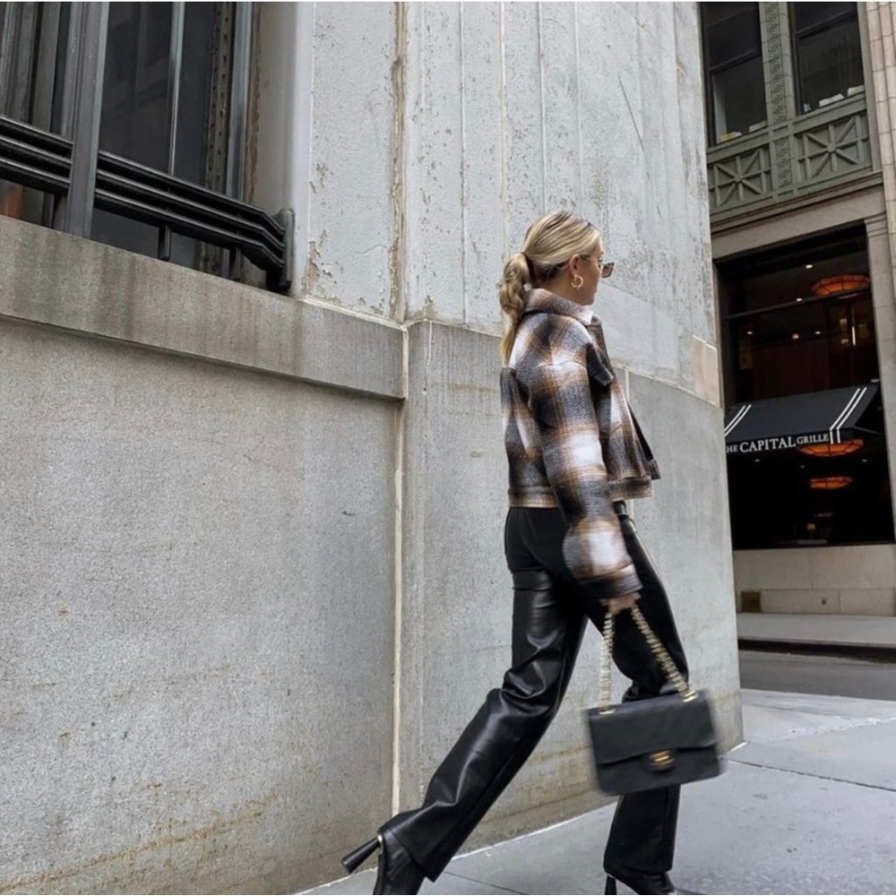 AVEC LES FILLES Plaid Trucker Jacket